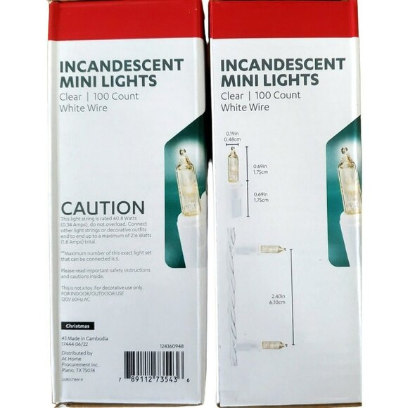 4 New Clear String Lights White Cord 100 Bulbs Wedding Patio Party Christmas - Picture 4 of 7